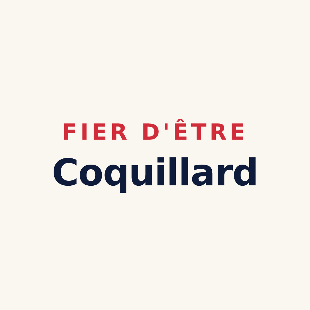 Tasse « Fier d'être Coquillard » — design pour La Coquille