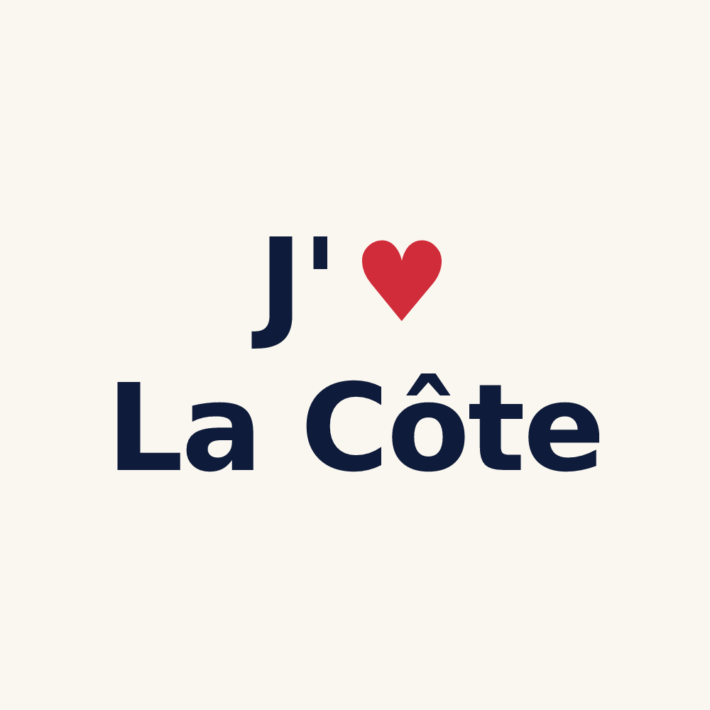 Tasse personnalisée La Côte — design J'aime La Côte