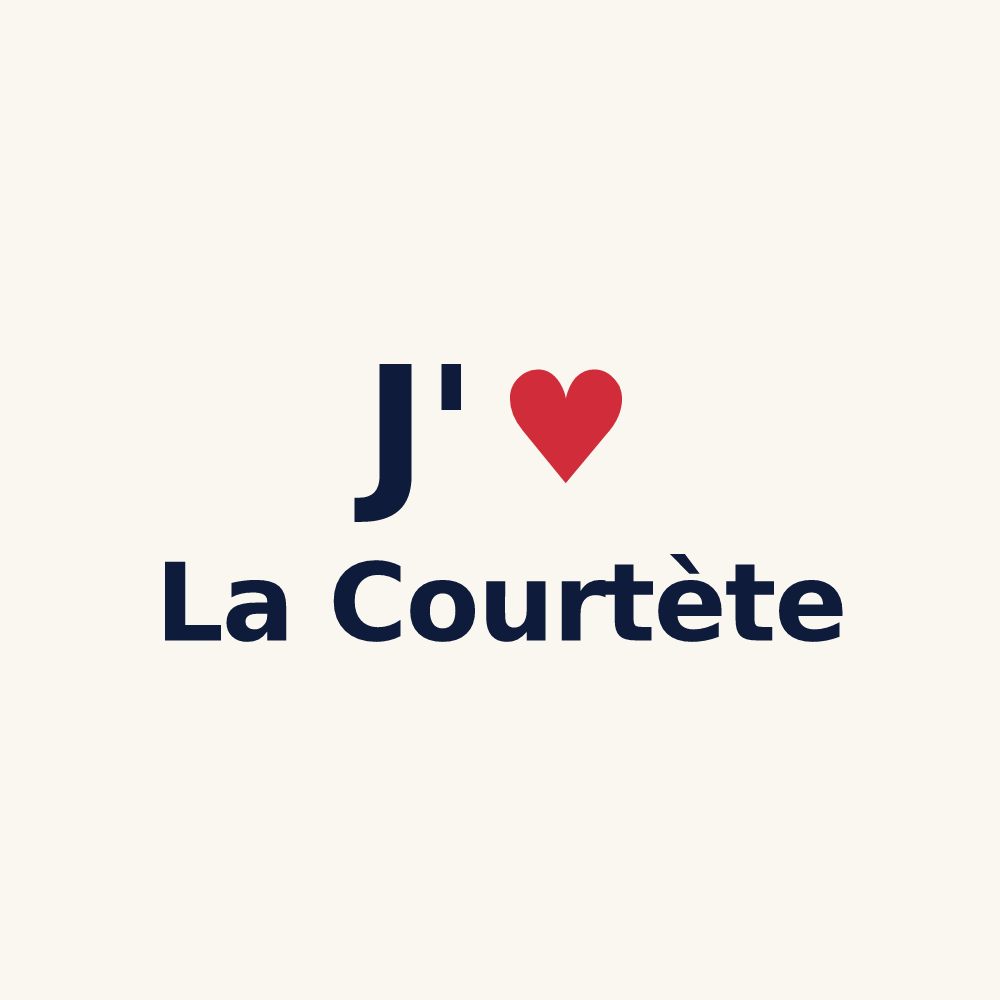 Tasse personnalisée La Courtète — design J'aime La Courtète