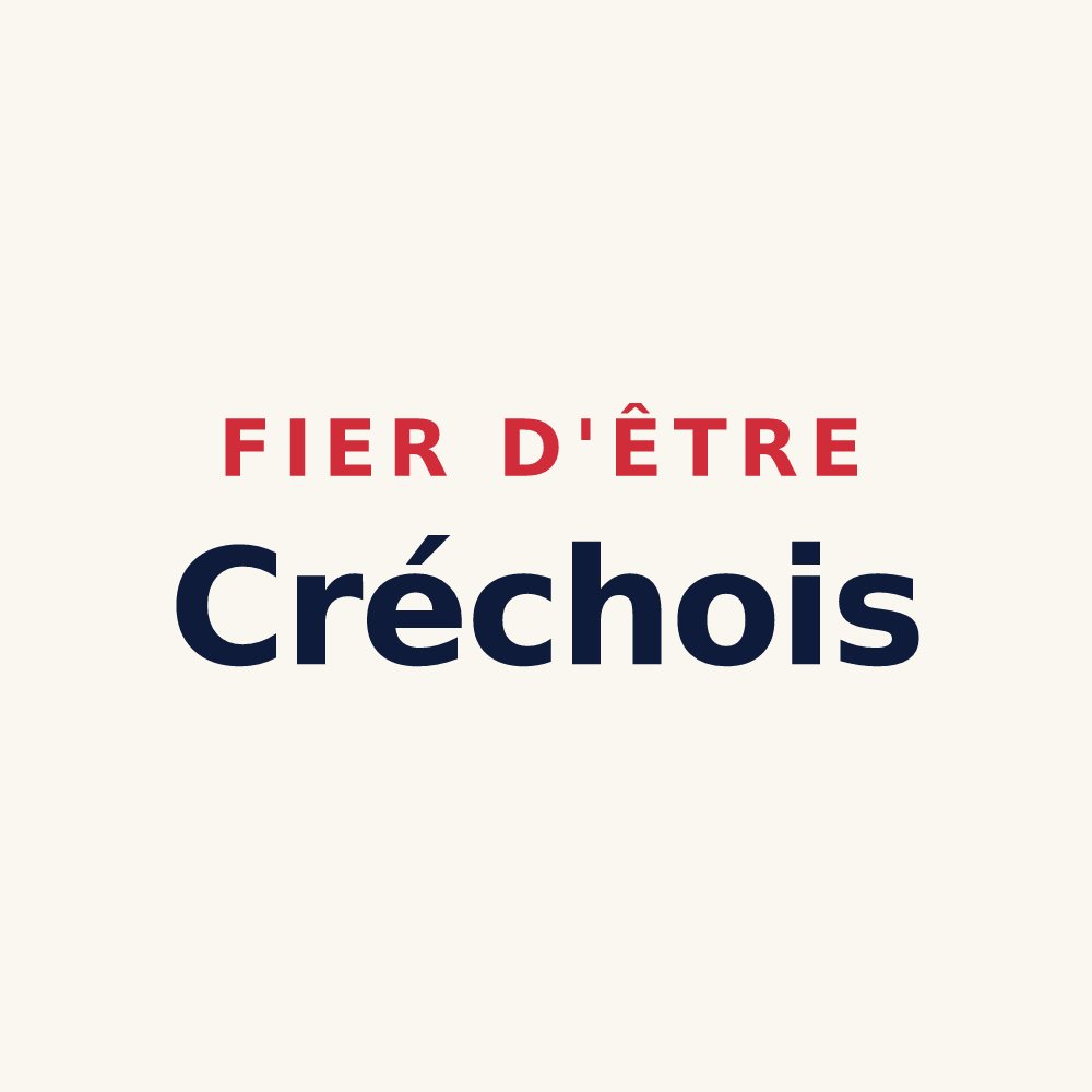 Tasse « Fier d'être Créchois » — design pour La Crèche