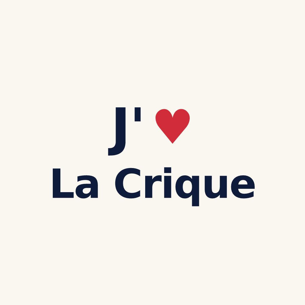 Tasse personnalisée La Crique — design « J'aime La Crique » imprimé sur la tasse