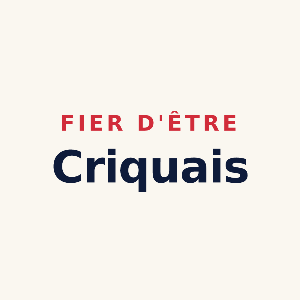 Tasse « Fier d'être Criquais » — design pour La Crique
