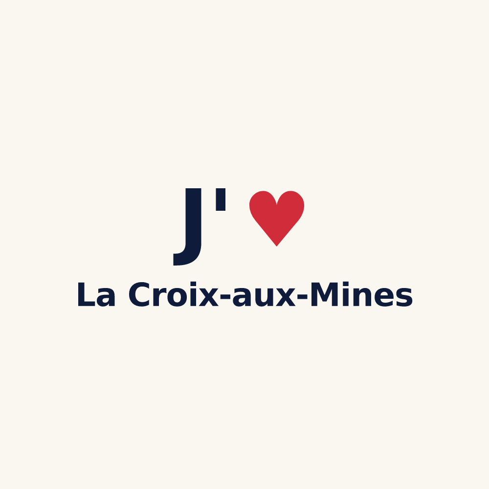 Tasse personnalisée La Croix-aux-Mines — design J'aime La Croix-aux-Mines