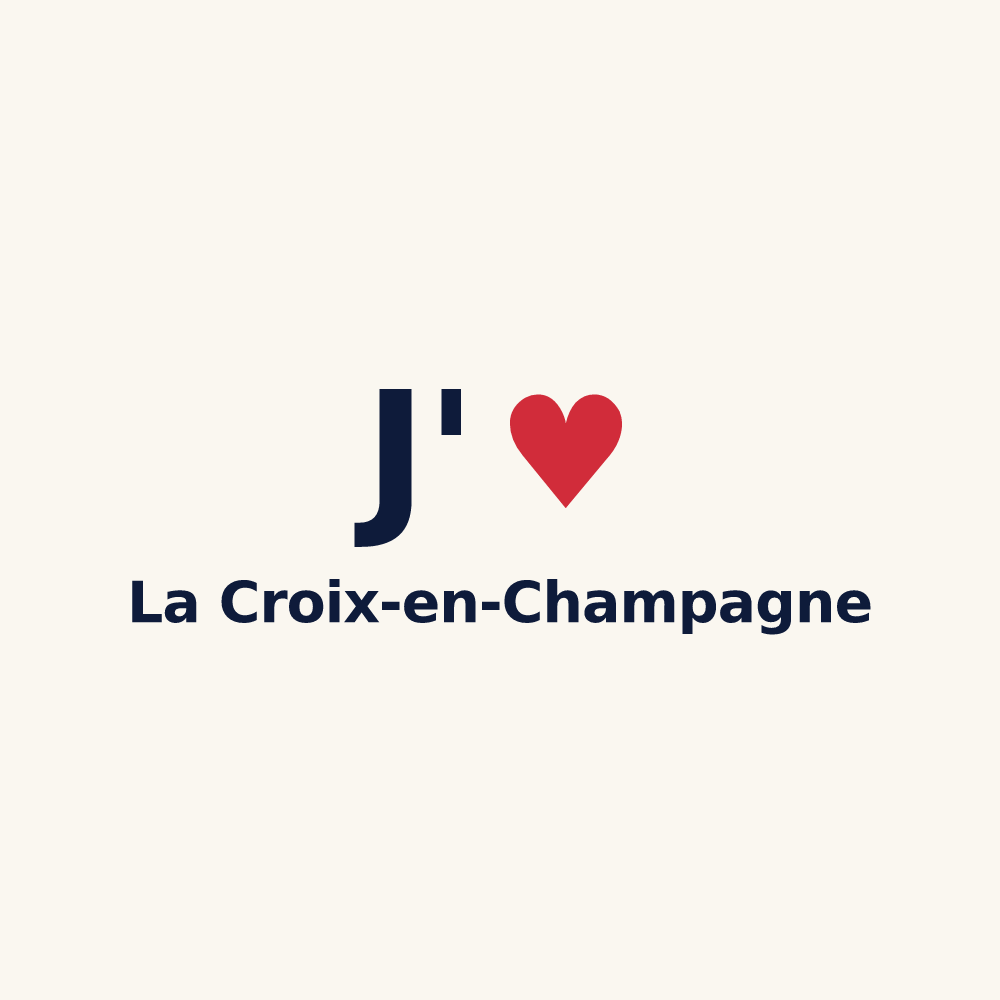 Tasse personnalisée La Croix-en-Champagne — design J'aime La Croix-en-Champagne