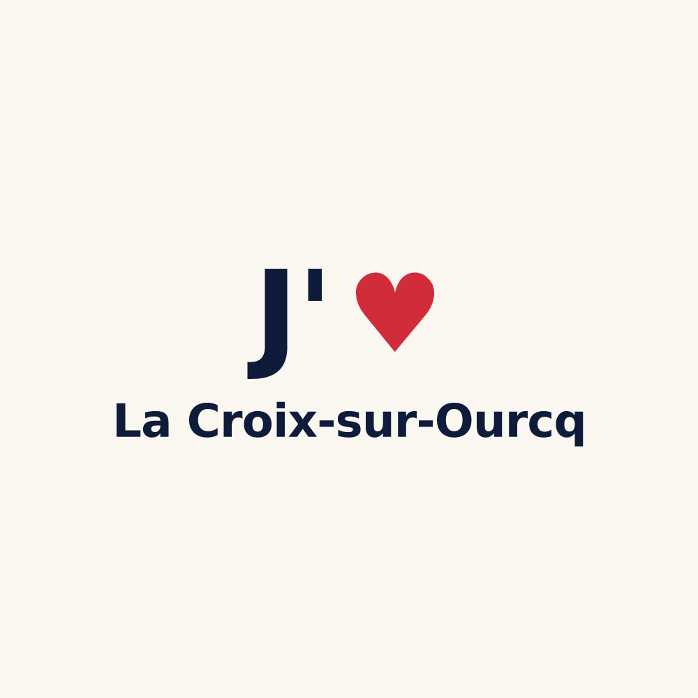 Tasse personnalisée La Croix-sur-Ourcq — design J'aime La Croix-sur-Ourcq