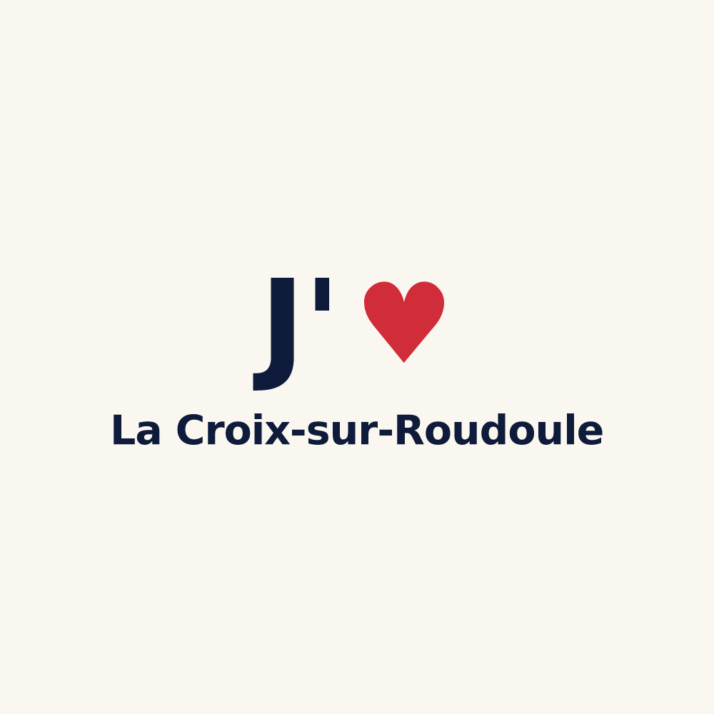 Tasse personnalisée La Croix-sur-Roudoule — design J'aime La Croix-sur-Roudoule