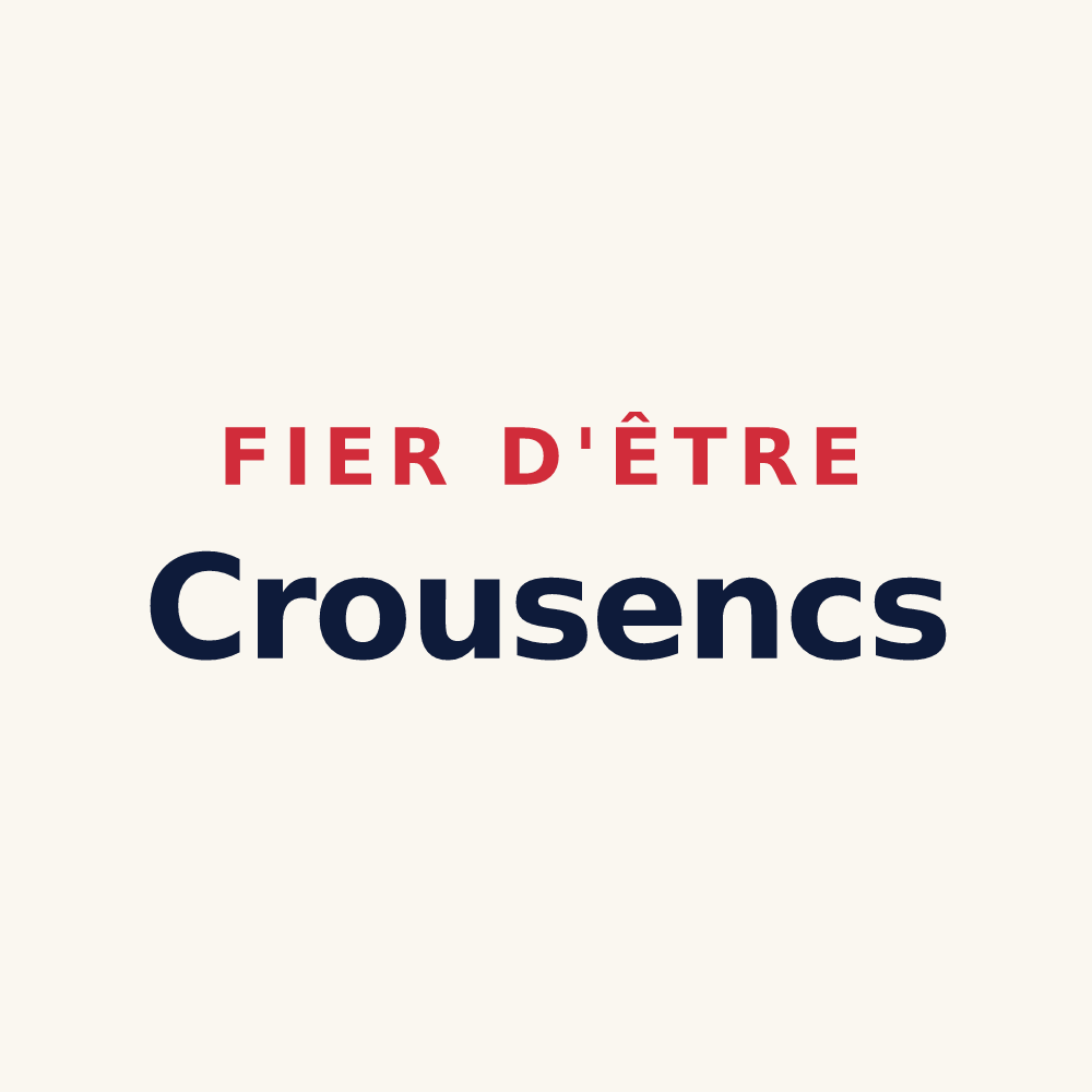 Tasse « Fier d'être Crousencs » — design pour La Croix-sur-Roudoule