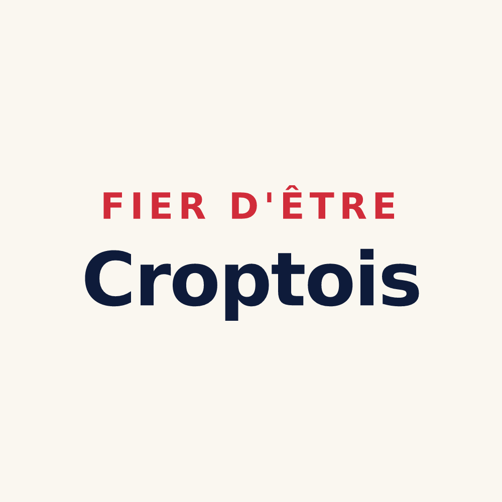 Tasse « Fier d'être Croptois » — design pour La Cropte