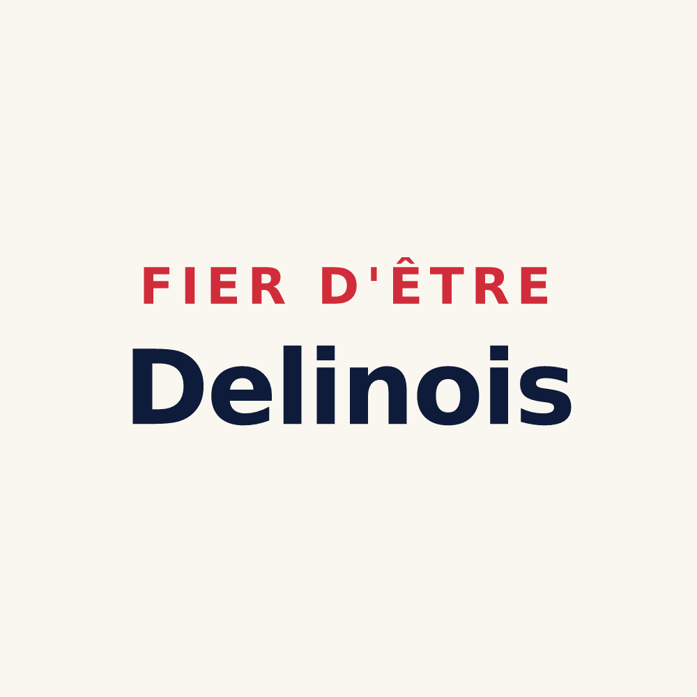 Tasse « Fier d'être Delinois » — design pour La Demie