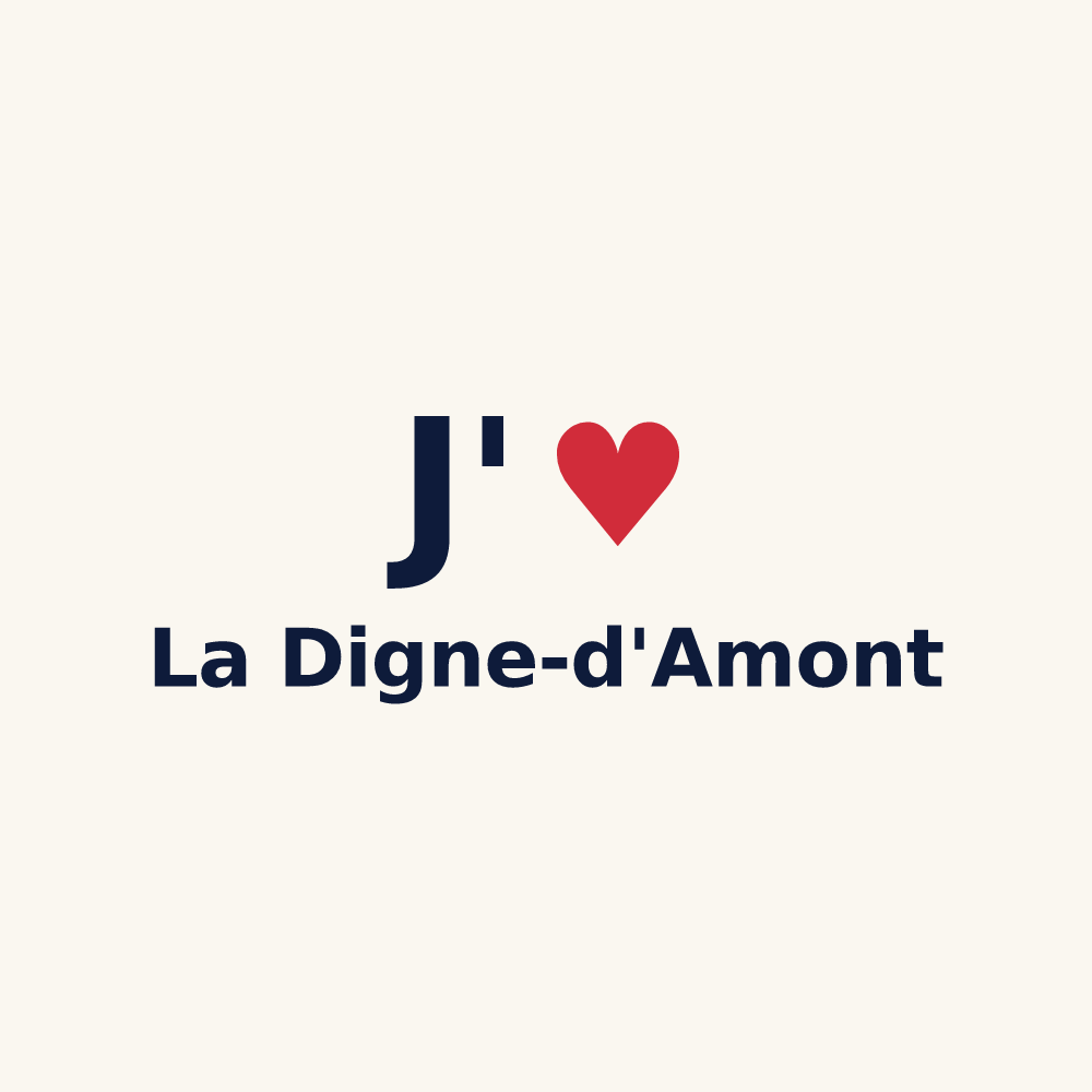 Tasse personnalisée La Digne-d'Amont — design J'aime La Digne-d'Amont