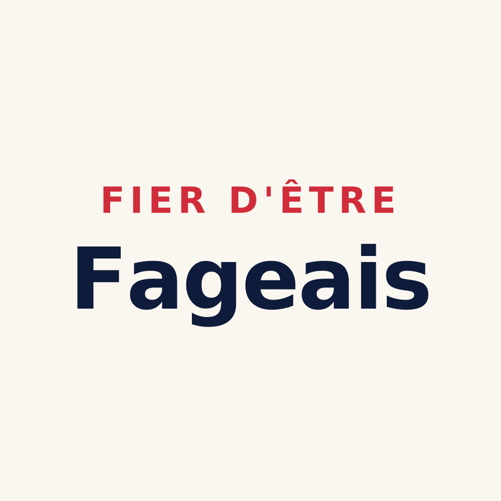 Tasse « Fier d'être Fageais » — design pour La Fage-Montivernoux