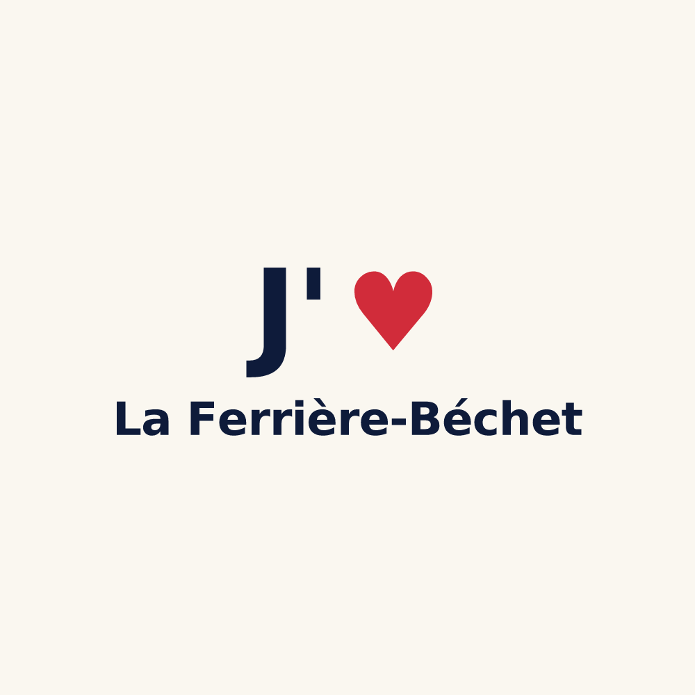 Tasse personnalisée La Ferrière-Béchet — design « J'aime La Ferrière-Béchet » imprimé sur la tasse