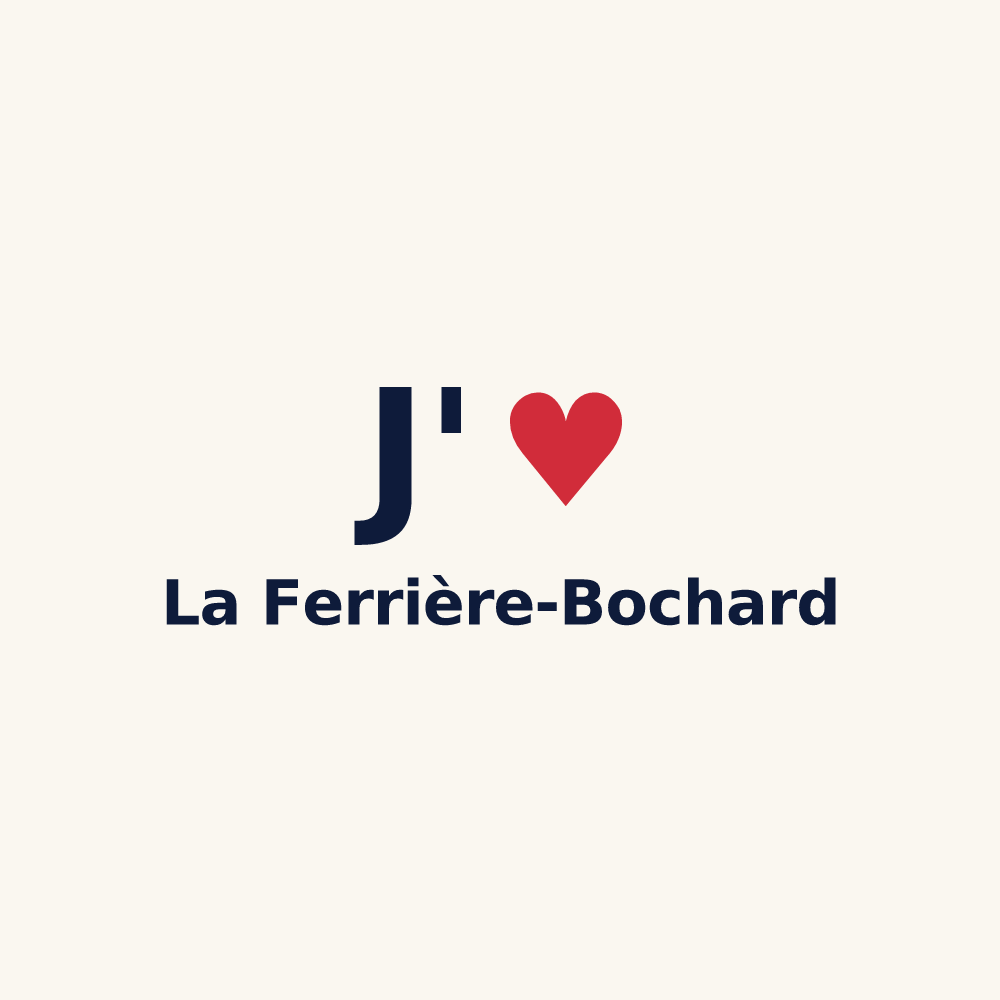 Tasse personnalisée La Ferrière-Bochard — design J'aime La Ferrière-Bochard