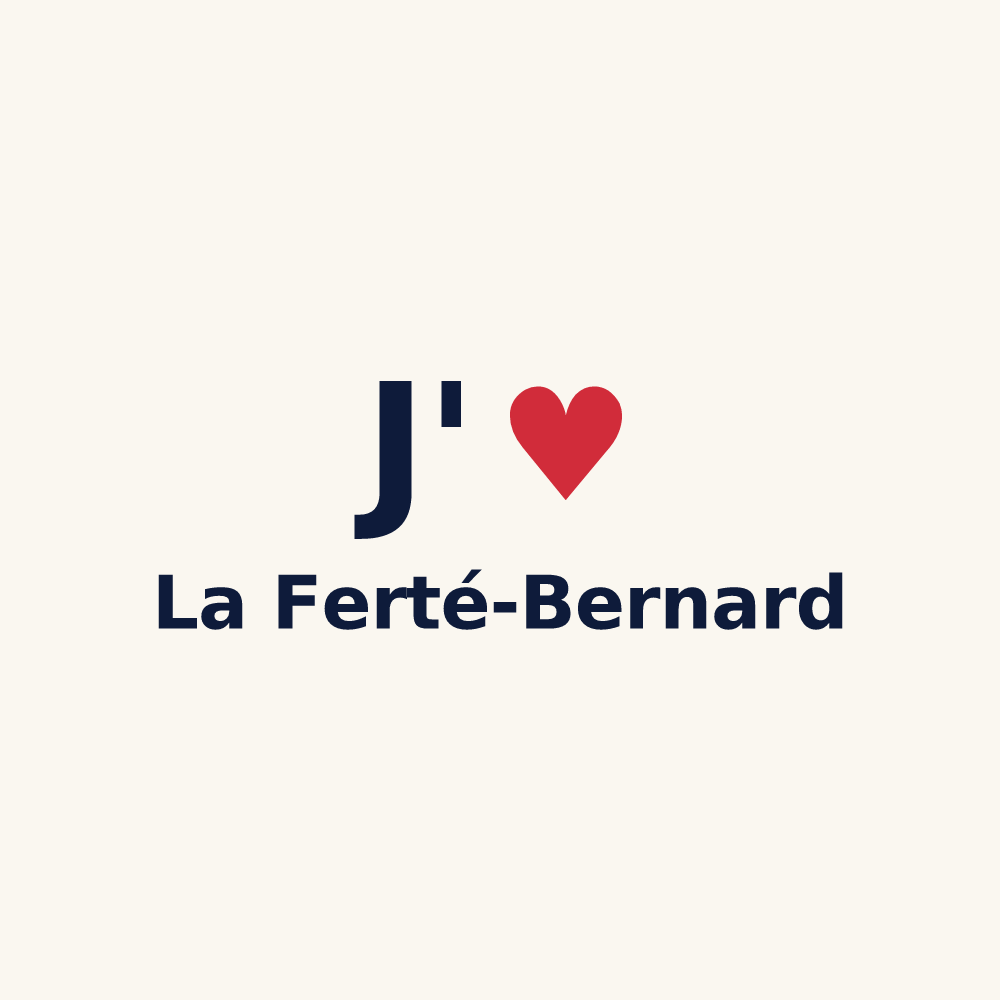 Tasse personnalisée La Ferté-Bernard — design J'aime La Ferté-Bernard