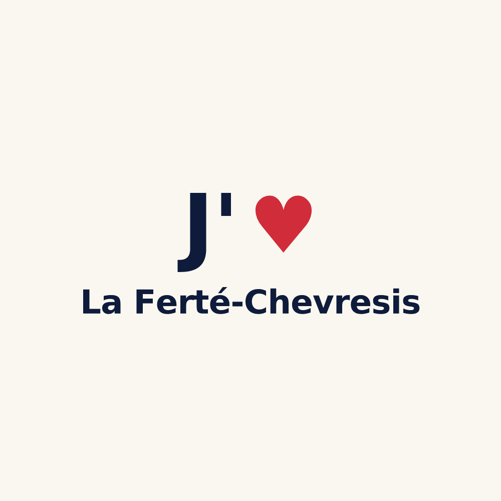 Tasse personnalisée La Ferté-Chevresis — design J'aime La Ferté-Chevresis