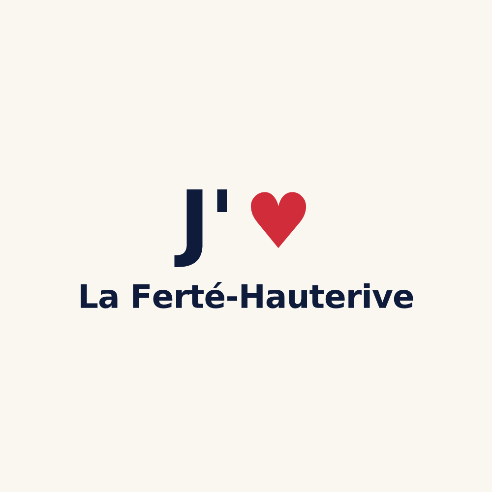 Tasse personnalisée La Ferté-Hauterive — design J'aime La Ferté-Hauterive