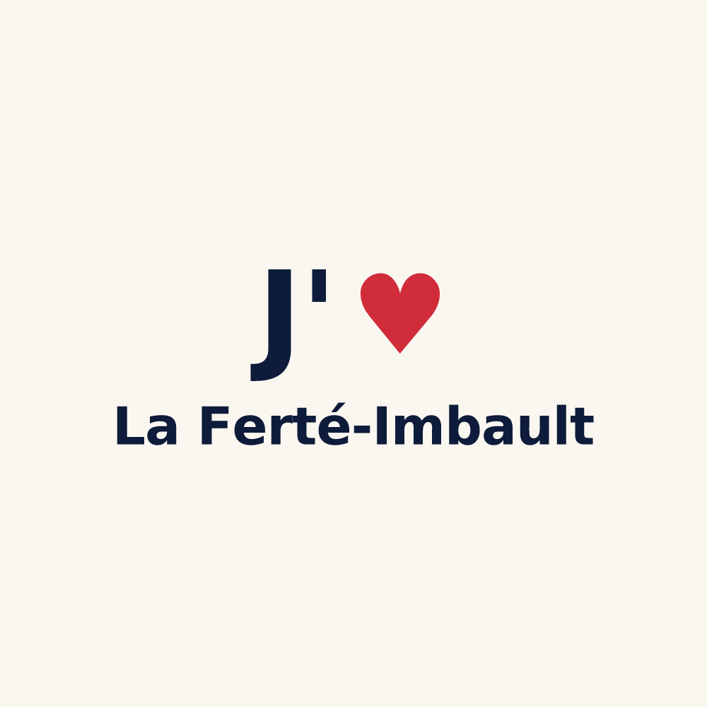 Tasse personnalisée La Ferté-Imbault — design J'aime La Ferté-Imbault