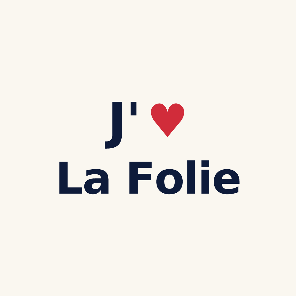 Tasse personnalisée La Folie — design J'aime La Folie