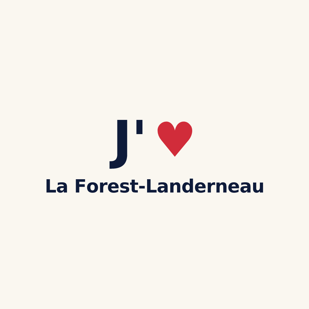 Tasse personnalisée La Forest-Landerneau — design J'aime La Forest-Landerneau