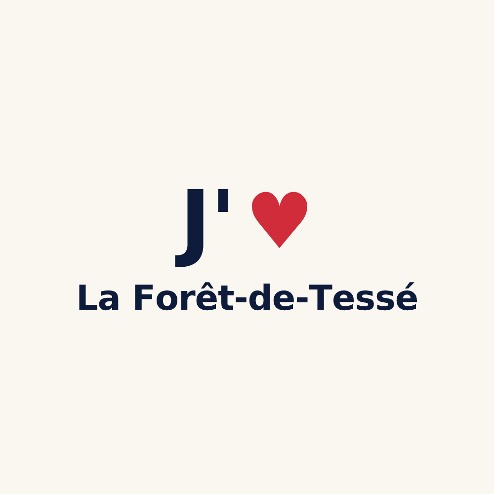 Tasse personnalisée La Forêt-de-Tessé — design J'aime La Forêt-de-Tessé