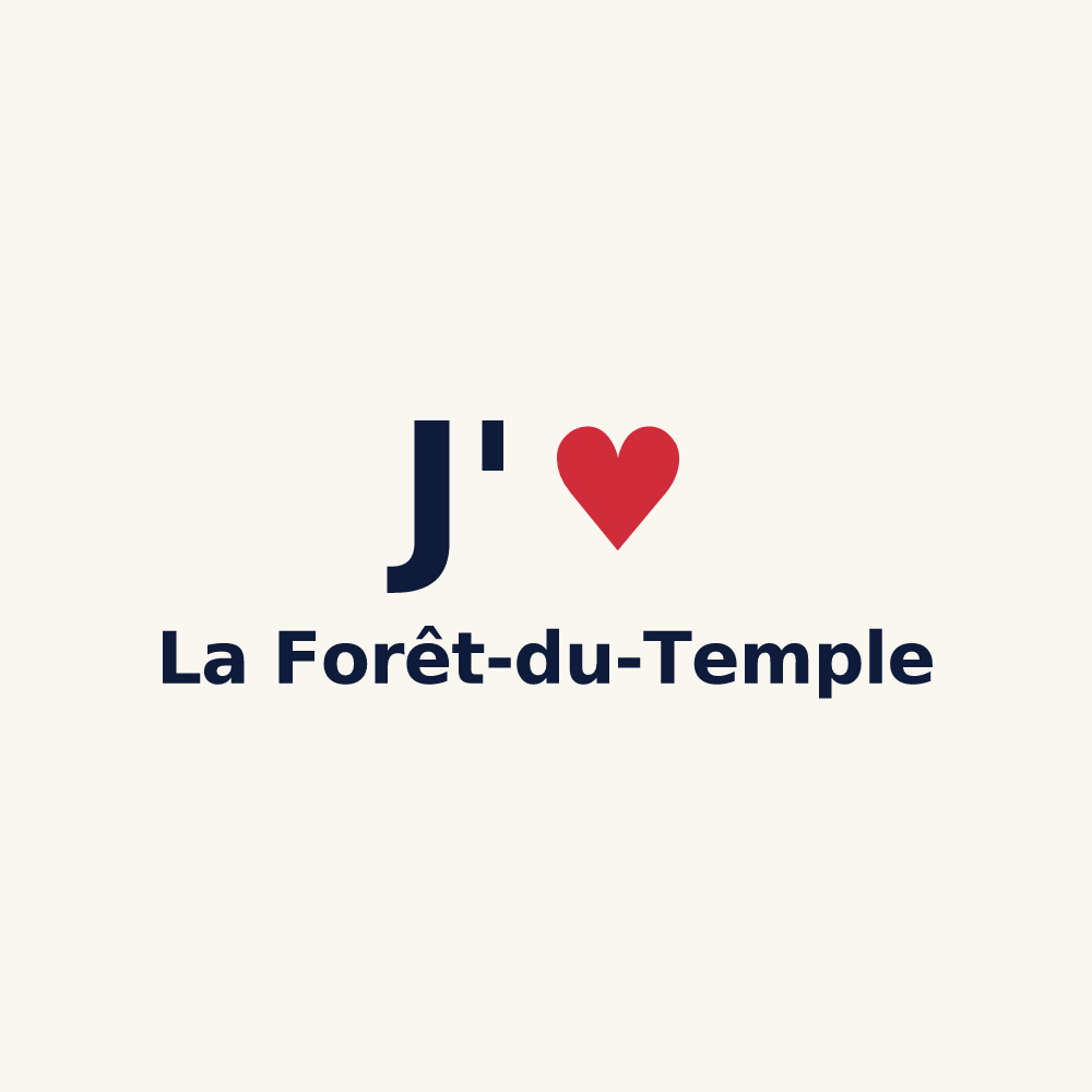 Tasse personnalisée La Forêt-du-Temple — design J'aime La Forêt-du-Temple