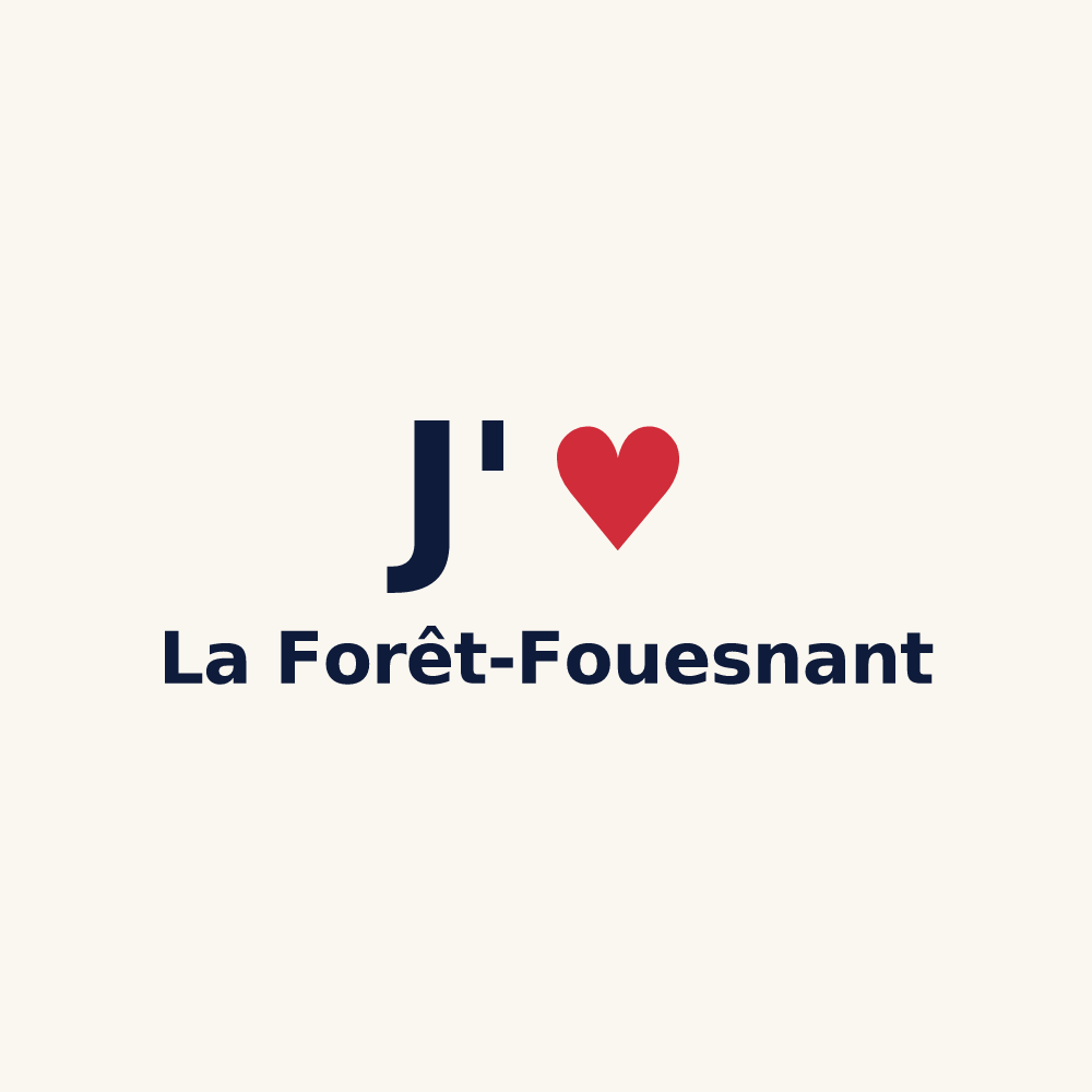 Tasse personnalisée La Forêt-Fouesnant — design J'aime La Forêt-Fouesnant