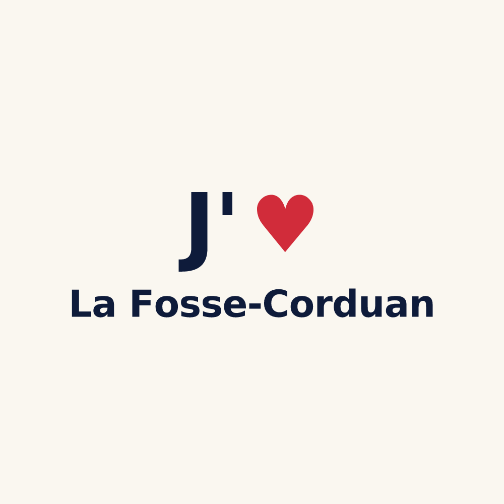 Tasse personnalisée La Fosse-Corduan — design J'aime La Fosse-Corduan