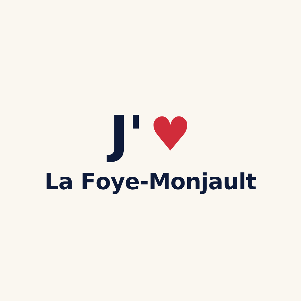 Tasse personnalisée La Foye-Monjault — design J'aime La Foye-Monjault