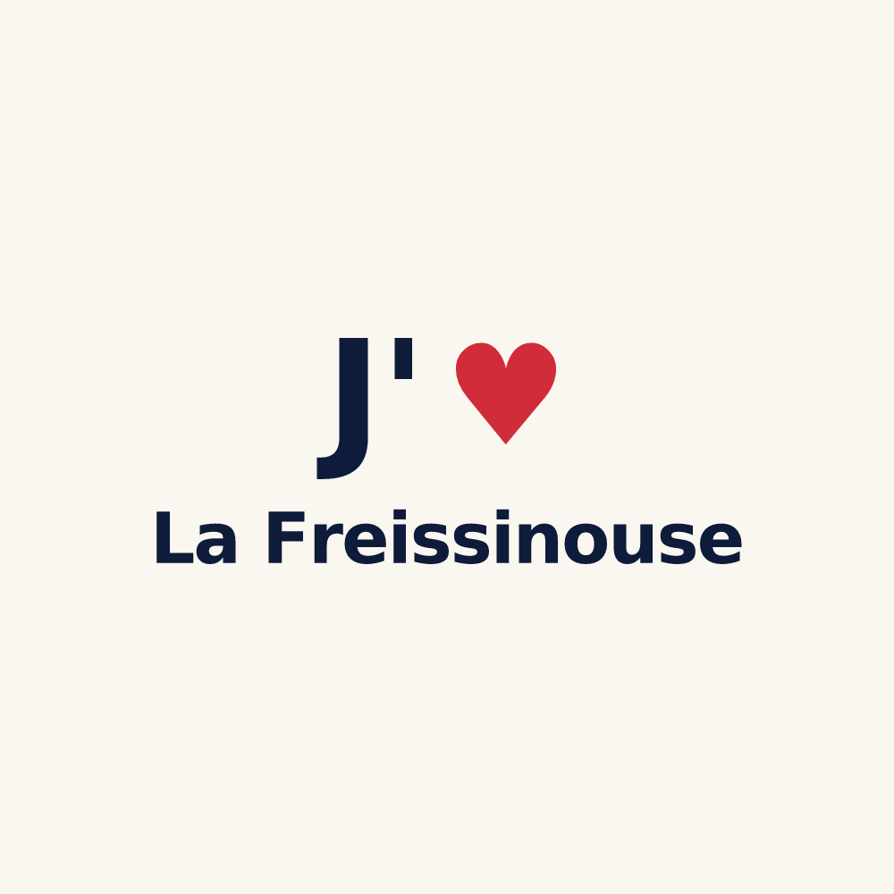 Tasse personnalisée La Freissinouse — design J'aime La Freissinouse