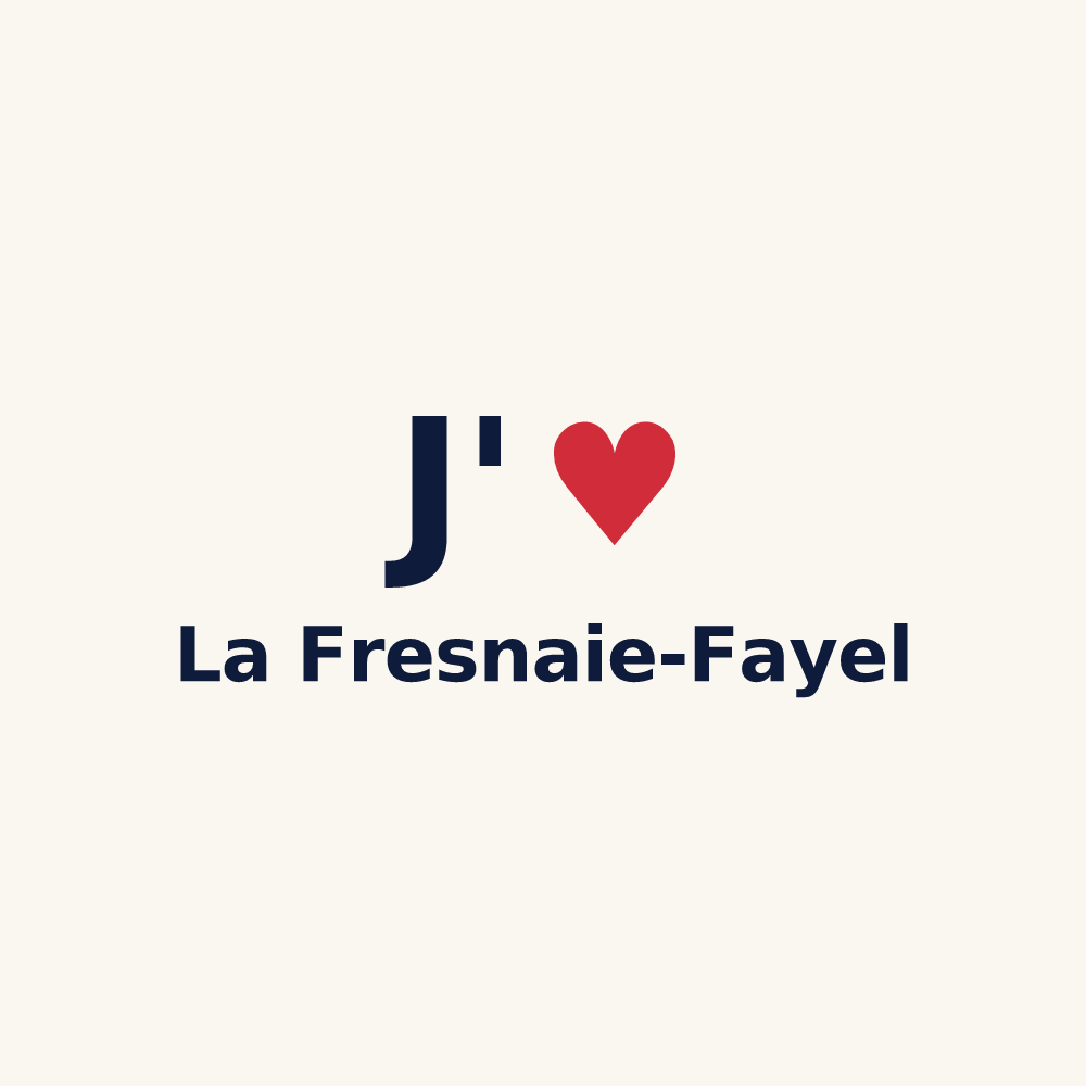 Tasse personnalisée La Fresnaie-Fayel — design J'aime La Fresnaie-Fayel