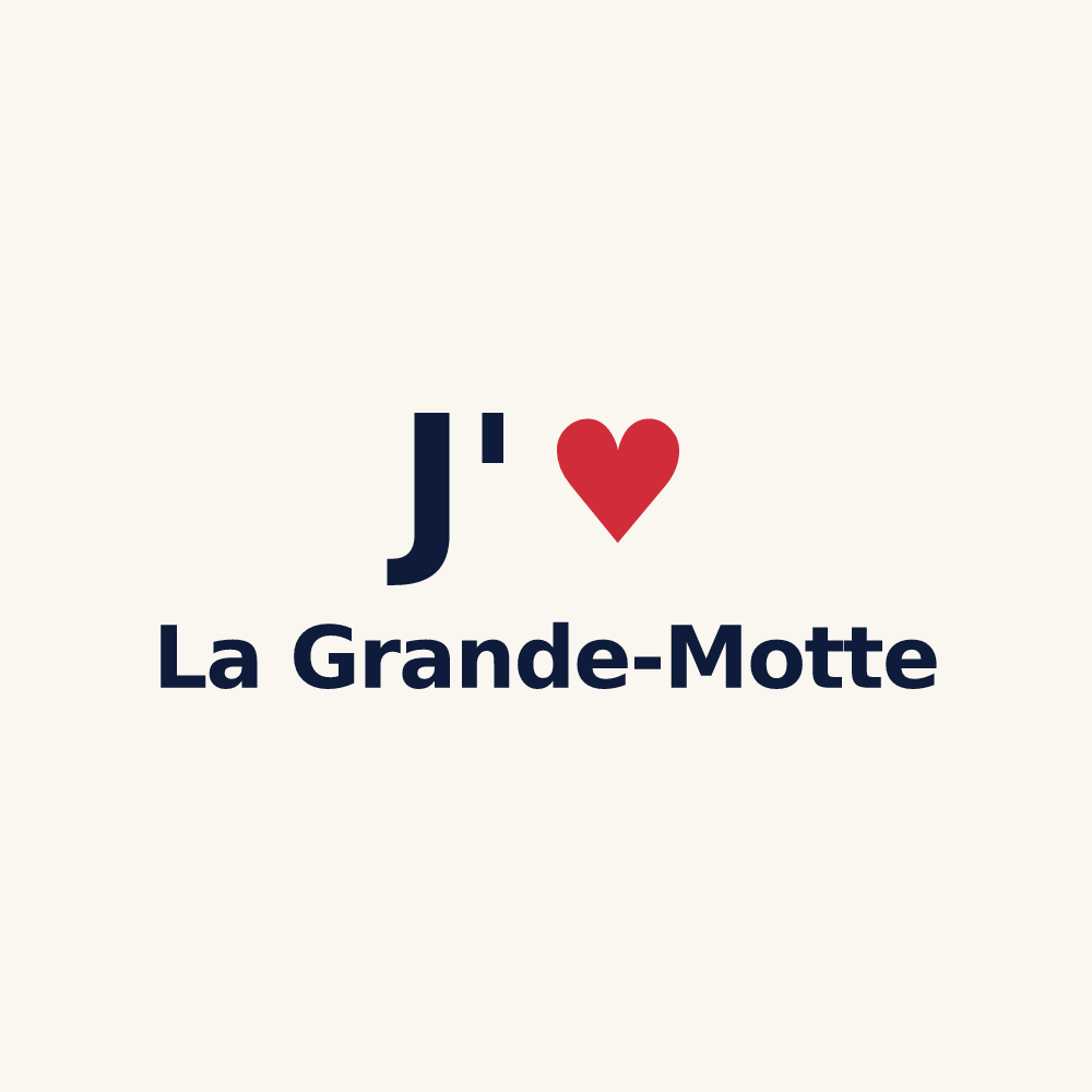 Tasse personnalisée La Grande-Motte — design J'aime La Grande-Motte
