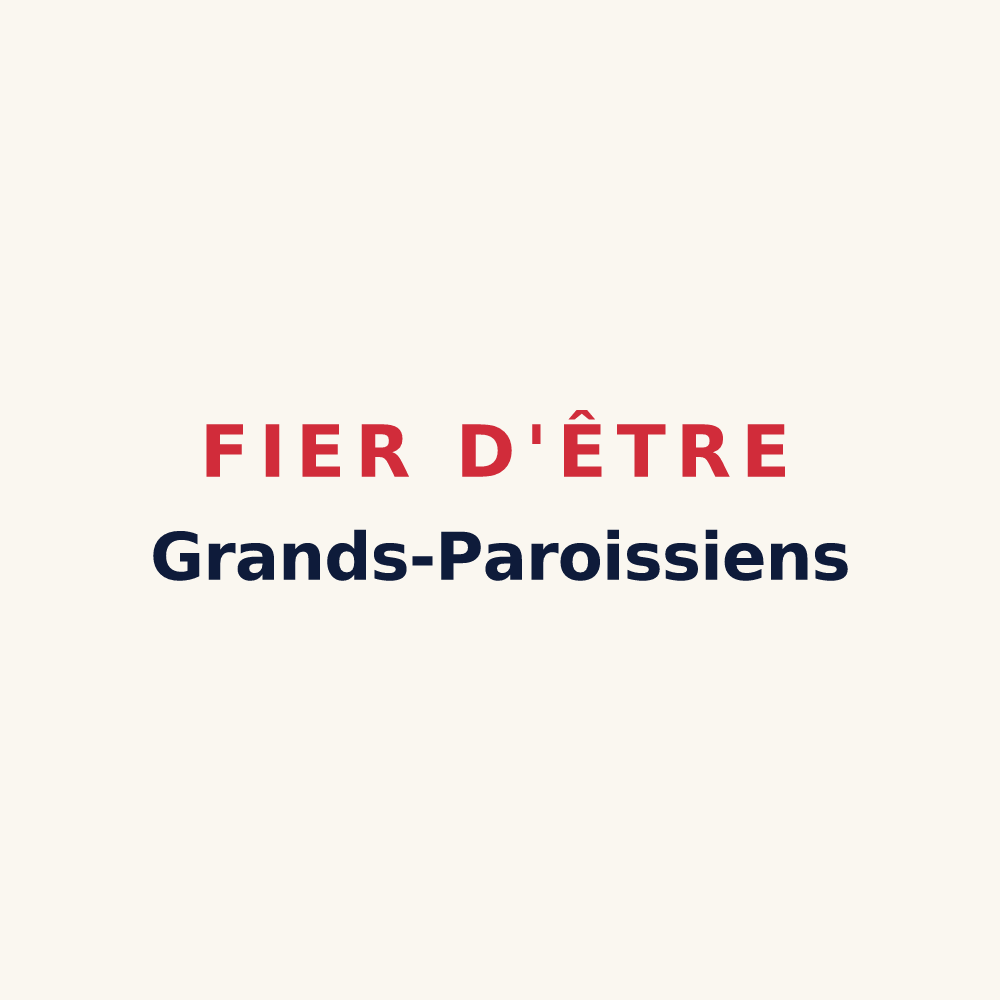 Tasse « Fier d'être Grands-Paroissiens » — design pour La Grande-Paroisse