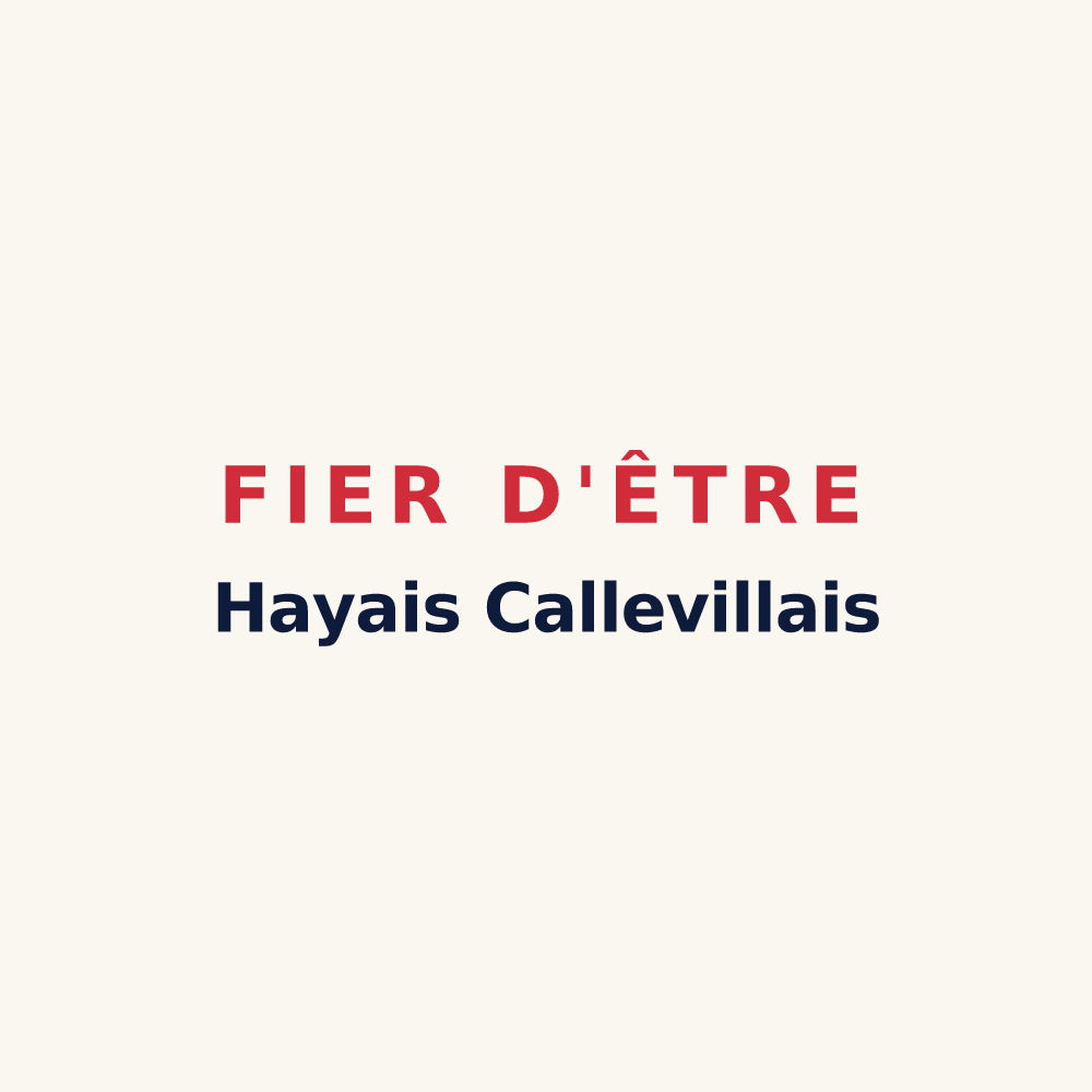 Tasse « Fier d'être Hayais Callevillais » — design pour La Haye-de-Calleville