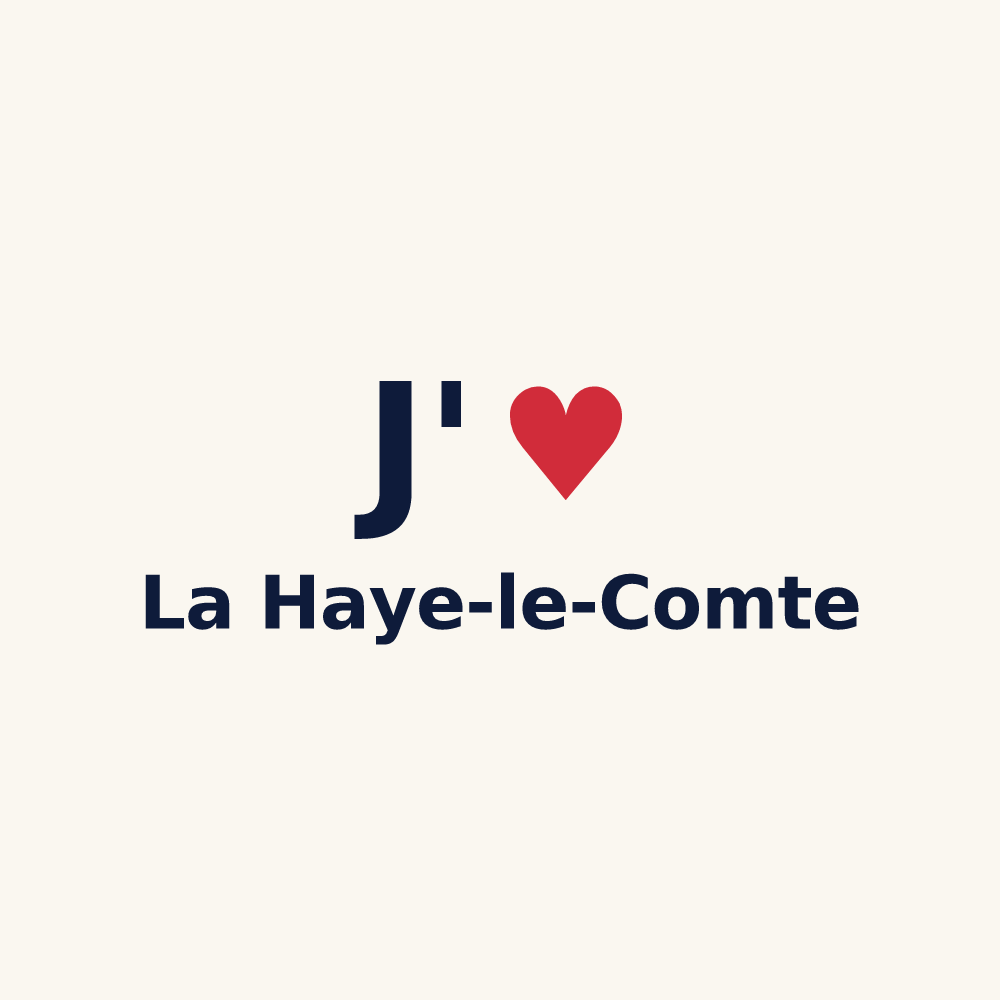 Tasse personnalisée La Haye-le-Comte — design J'aime La Haye-le-Comte