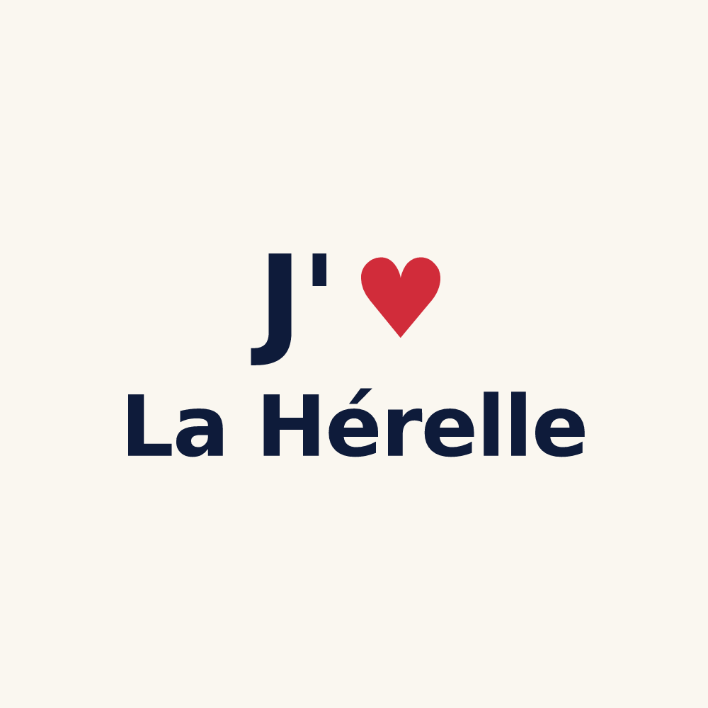 Tasse personnalisée La Hérelle — design J'aime La Hérelle