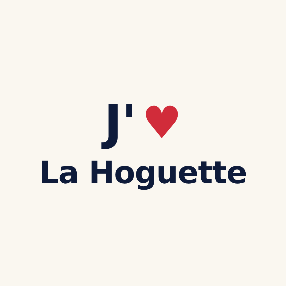 Tasse personnalisée La Hoguette — design J'aime La Hoguette