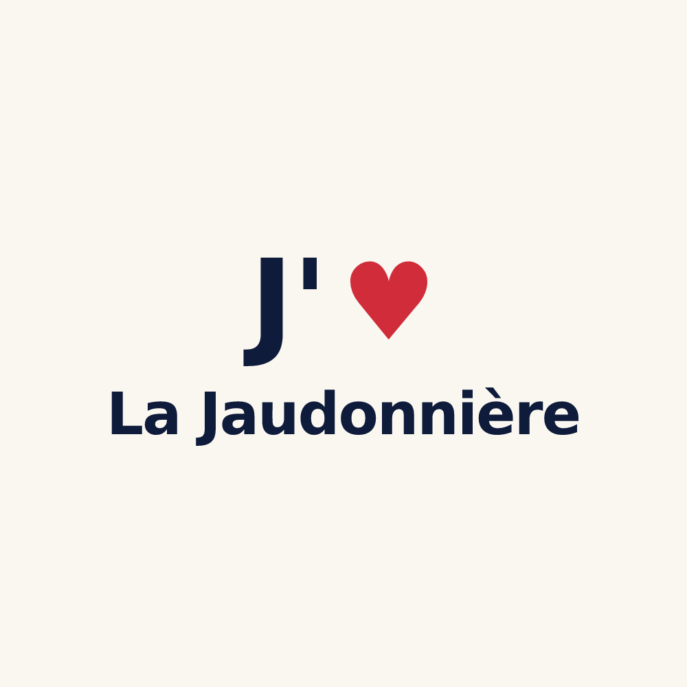 Tasse personnalisée La Jaudonnière — design J'aime La Jaudonnière