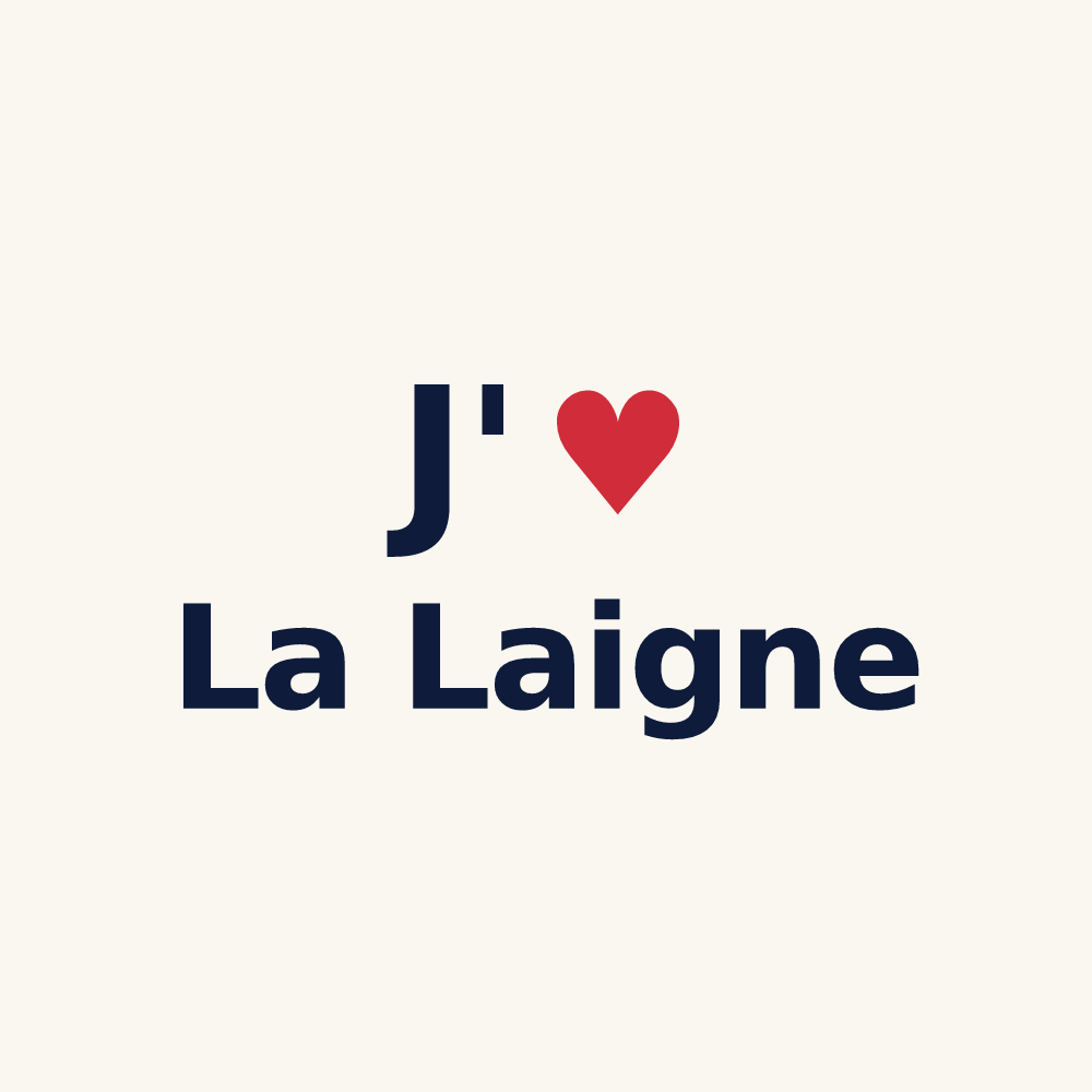 Tasse personnalisée La Laigne — design J'aime La Laigne