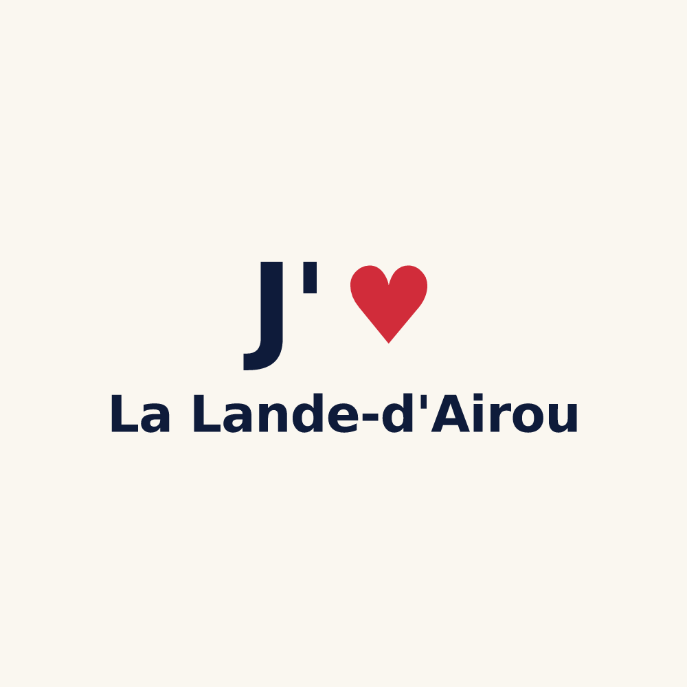 Tasse personnalisée La Lande-d'Airou — design J'aime La Lande-d'Airou