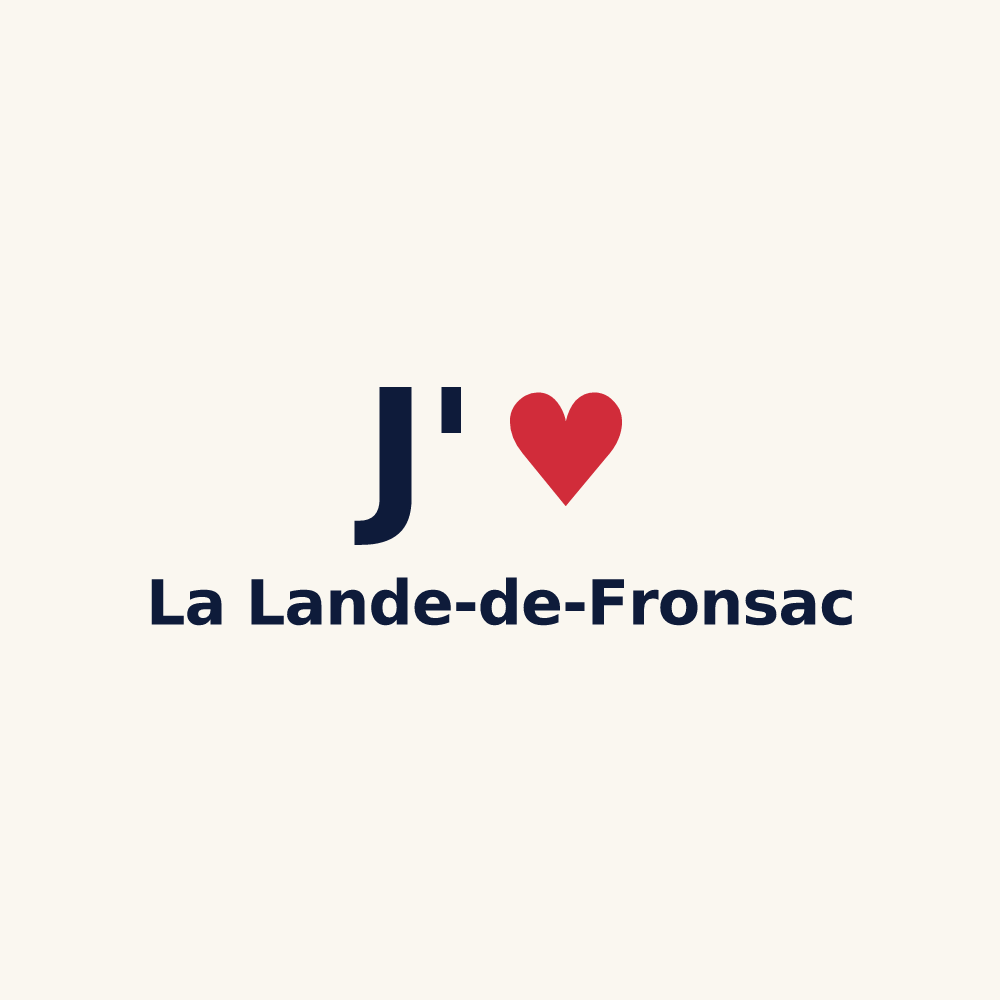 Tasse personnalisée La Lande-de-Fronsac — design J'aime La Lande-de-Fronsac