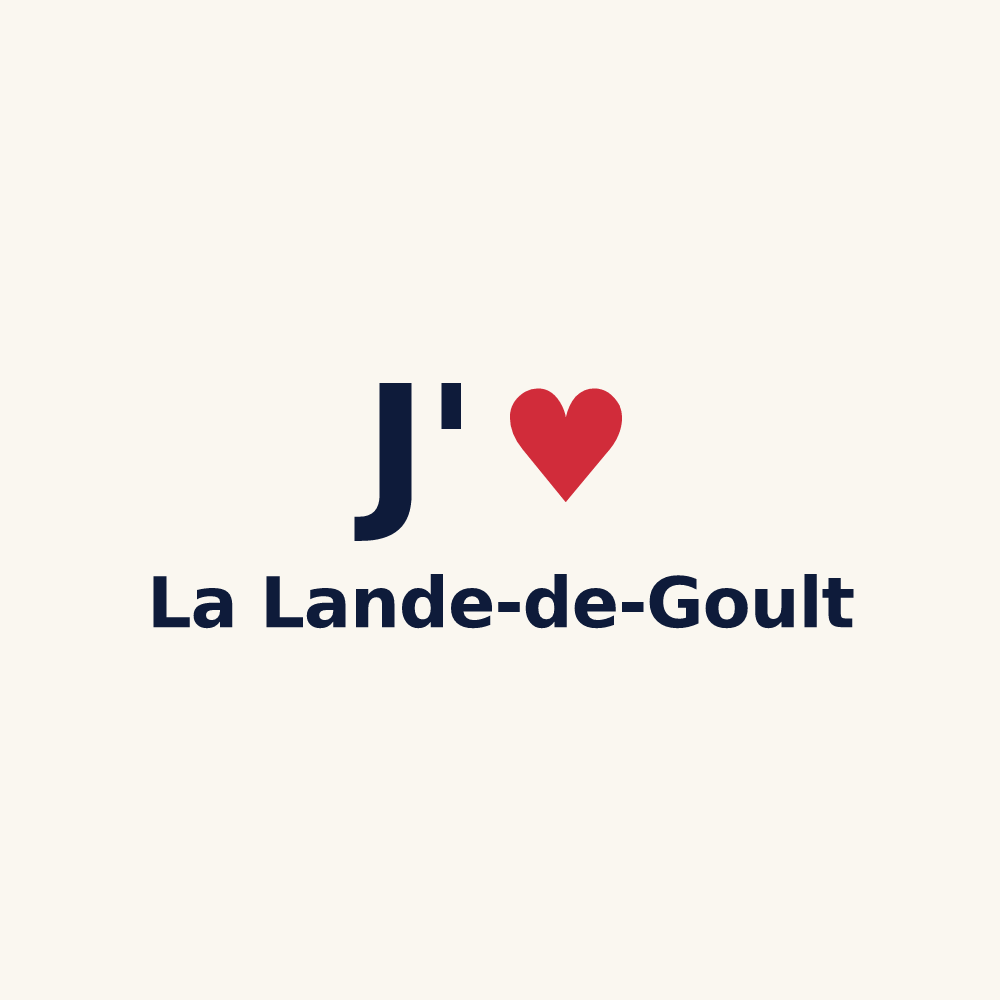 Tasse personnalisée La Lande-de-Goult — design J'aime La Lande-de-Goult