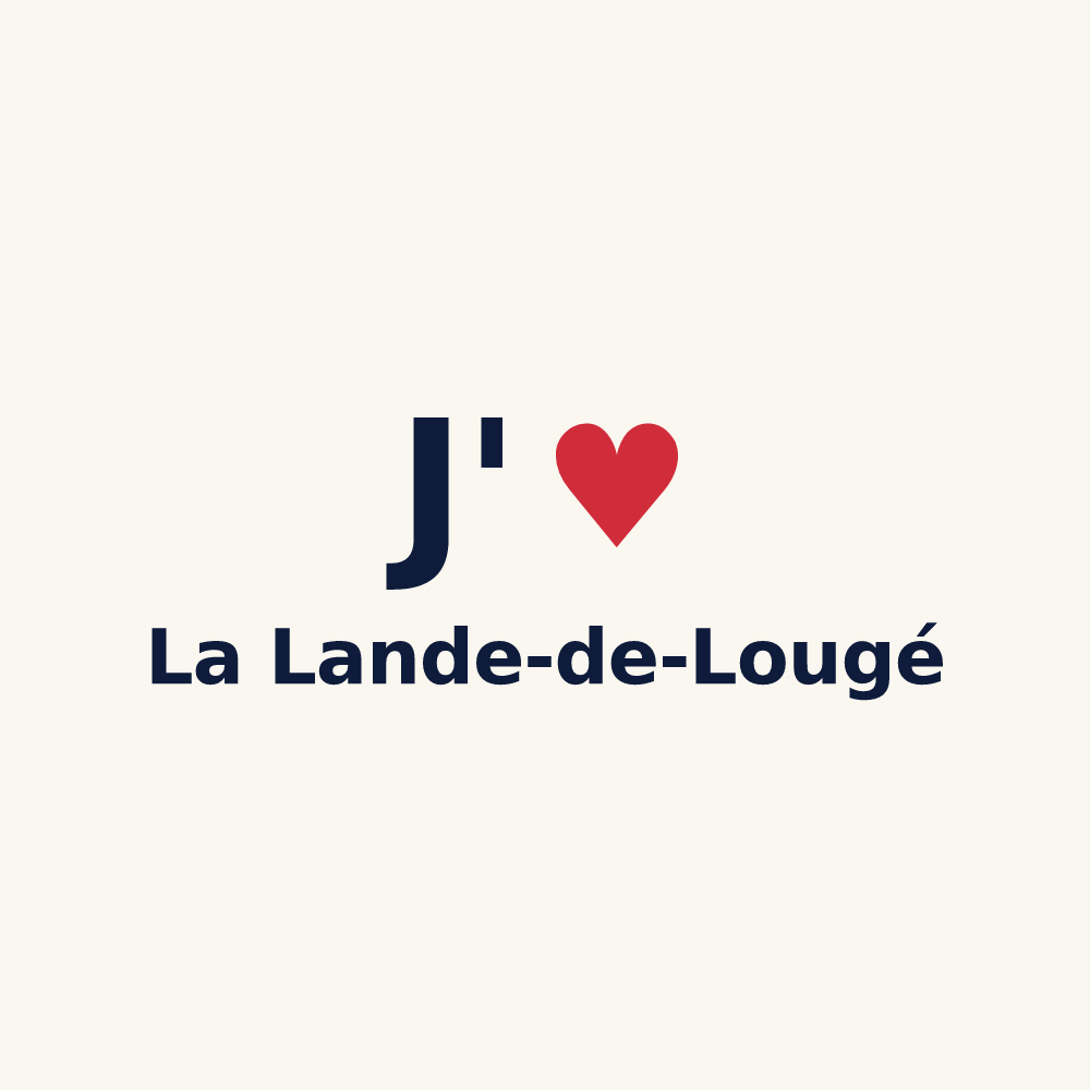 Tasse personnalisée La Lande-de-Lougé — design J'aime La Lande-de-Lougé