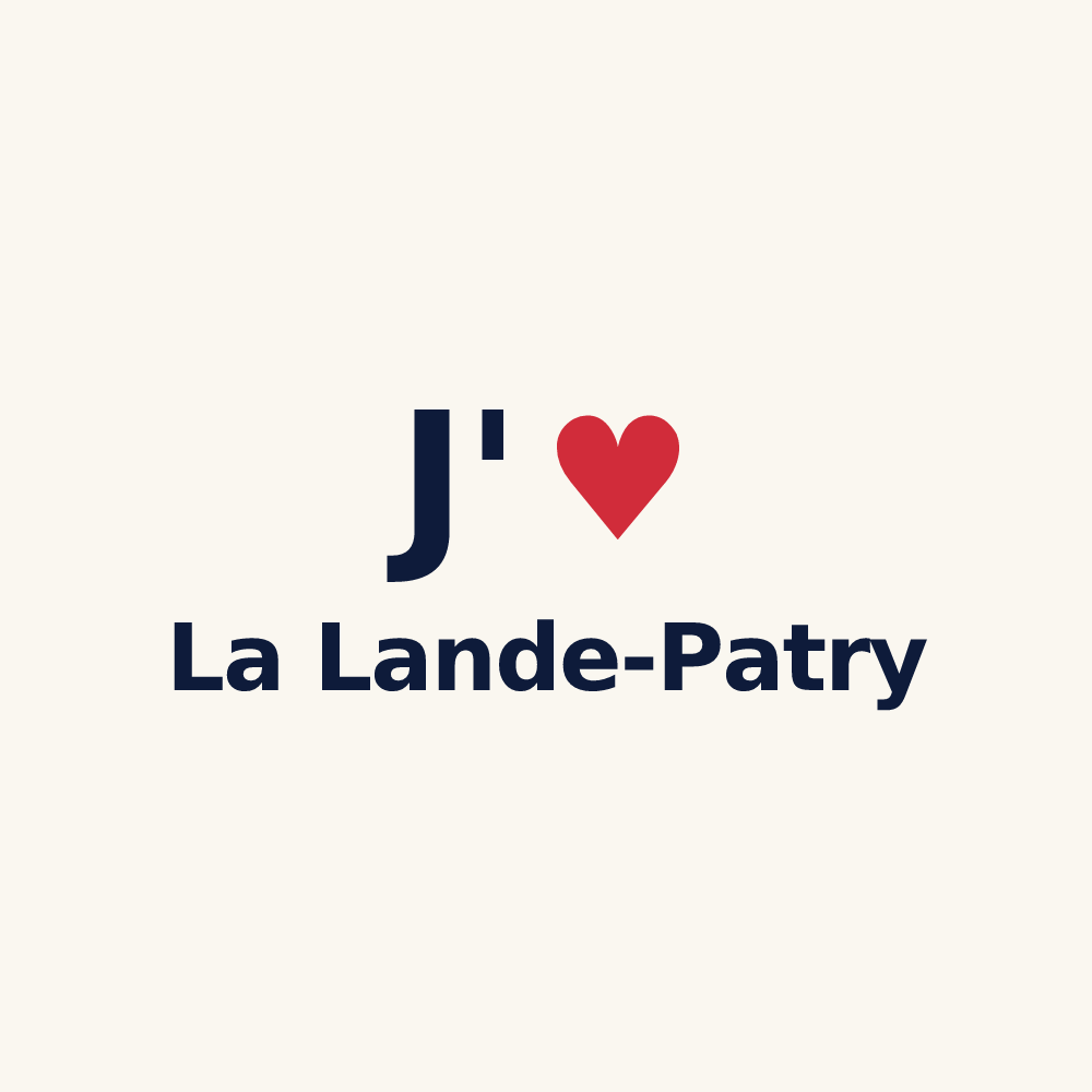 Tasse personnalisée La Lande-Patry — design « J'aime La Lande-Patry » imprimé sur la tasse