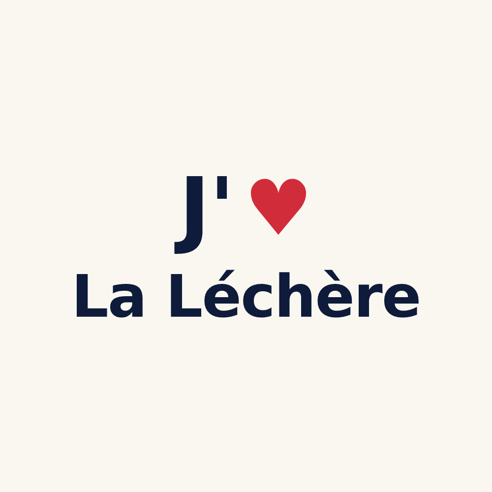 Tasse personnalisée La Léchère — design « J'aime La Léchère » imprimé sur la tasse