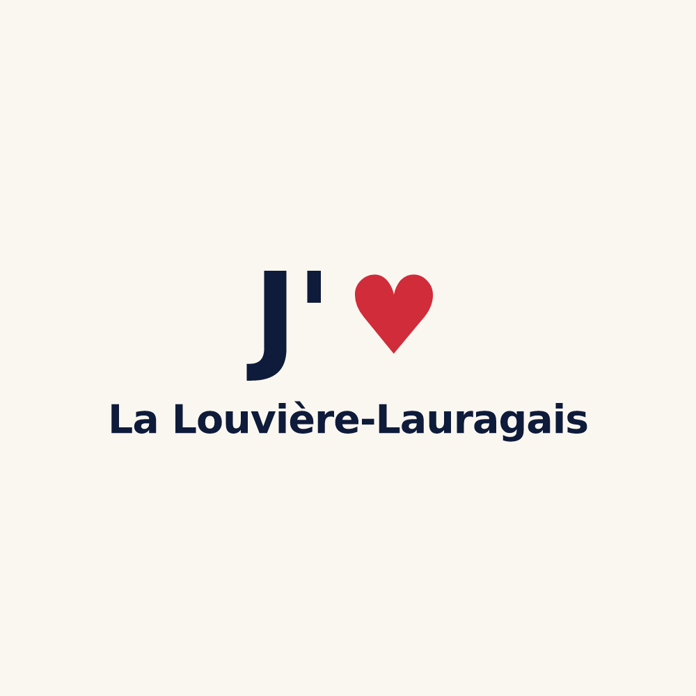 Tasse personnalisée La Louvière-Lauragais — design J'aime La Louvière-Lauragais