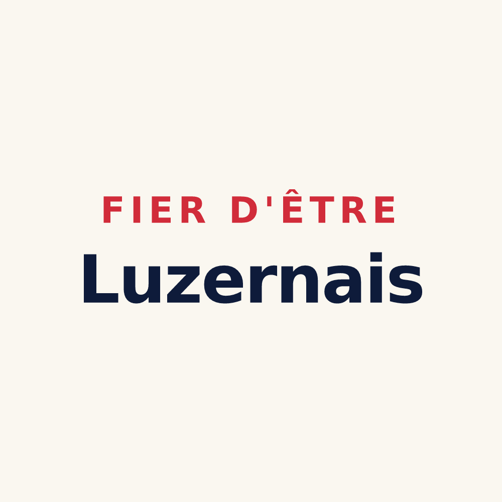 Tasse « Fier d'être Luzernais » — design pour La Luzerne