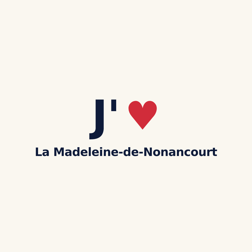 Tasse personnalisée La Madeleine-de-Nonancourt — design J'aime La Madeleine-de-Nonancourt