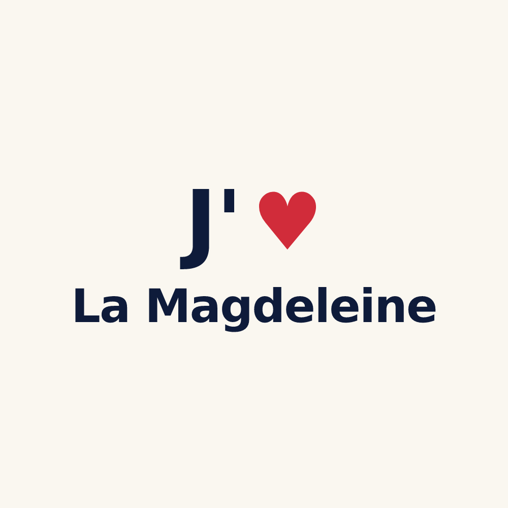 Tasse personnalisée La Magdeleine — design J'aime La Magdeleine