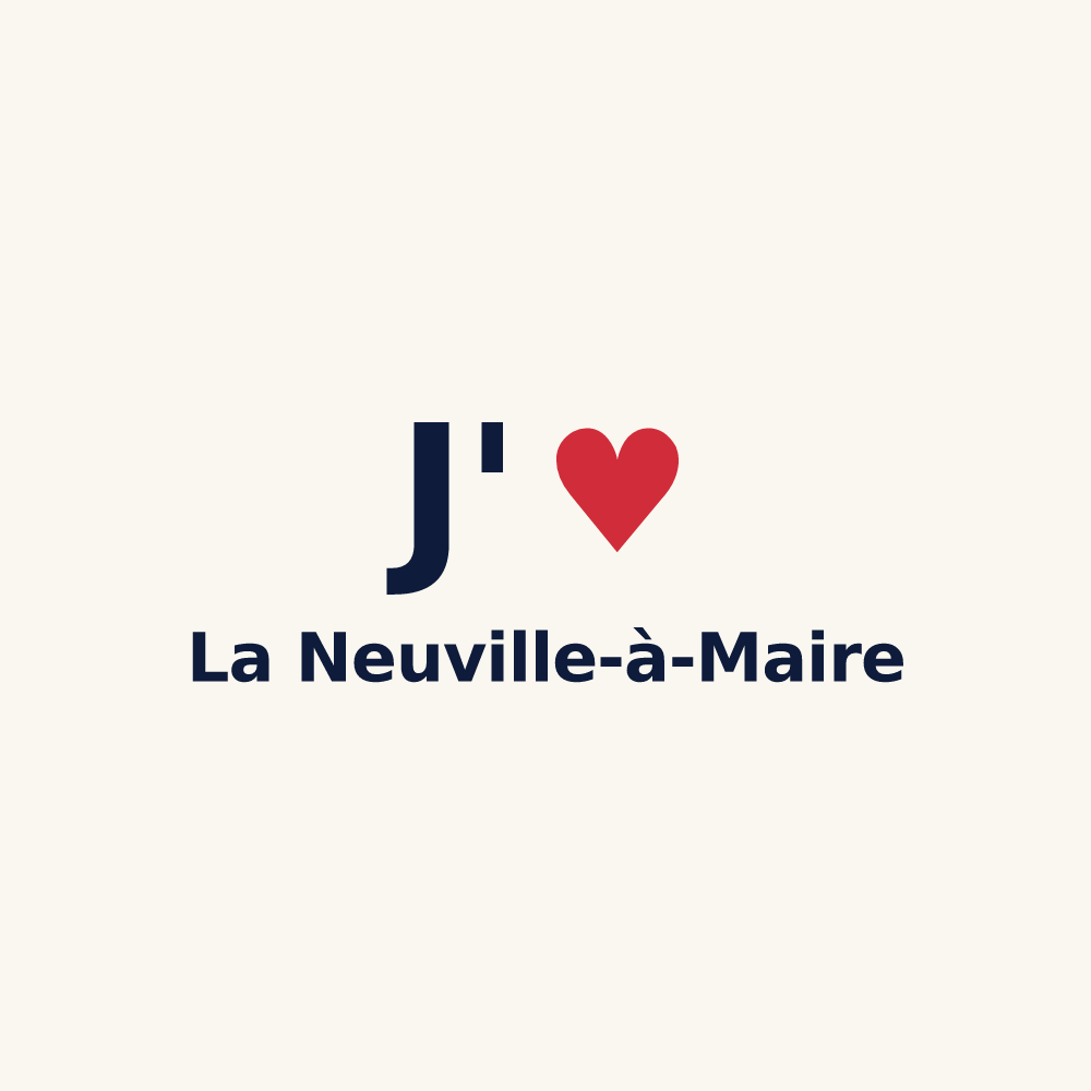 Tasse personnalisée La Neuville-à-Maire — design J'aime La Neuville-à-Maire