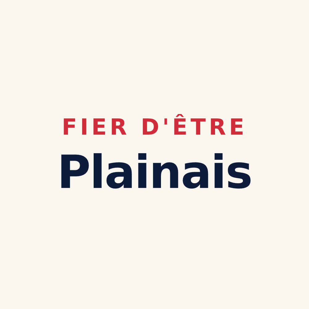 Tasse « Fier d'être Plainais » — design pour La Plaine